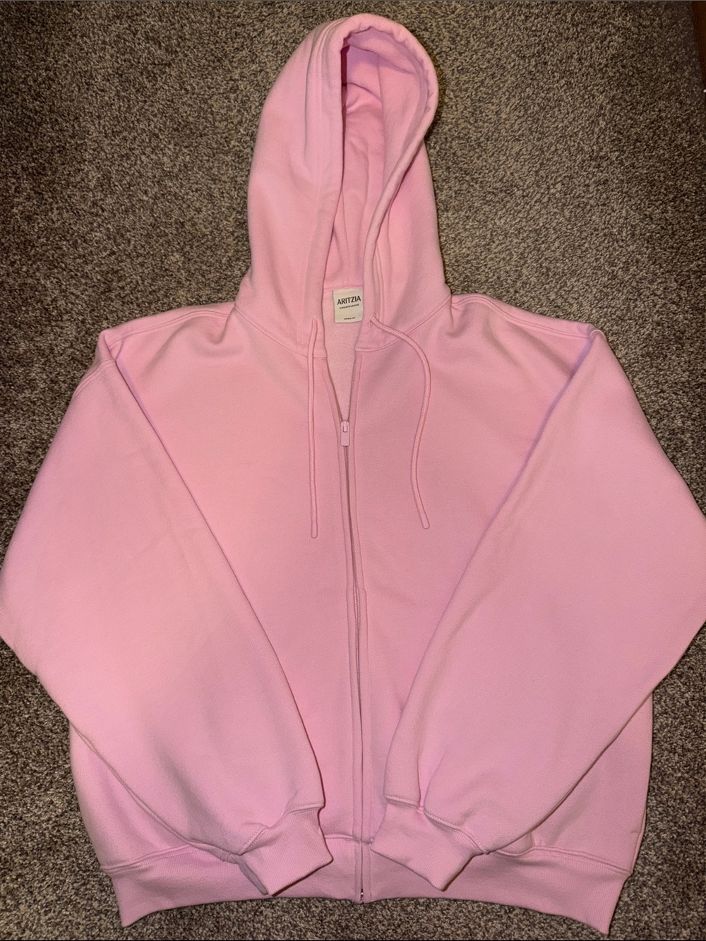 Aritzia Cozy Sweatfleece Mega Zip - Milkshake Pink